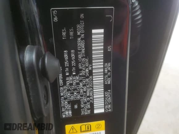 ✅ 2015 Lexus NX 300h • VIN: JTJBJRBZ3F2022106 • Lot: 67683865. Listed on Copart with 172,129 mi. Free auction sales archive from the USA and detailed vehicle history report at DreamBid. Image 13.