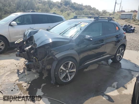 ✅ 2019 Hyundai Kona Ultimate • VIN: KM8K5CA51KU383234 • Лот: 65589874. Опубликован ранее на Copart с пробегом Не указан. Бесплатный доступ к архиву аукционных продаж из США и подробный отчёт об истории автомобиля на DreamBid. Изображение 1.