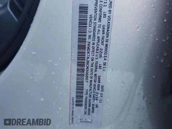 ✅ 2012 Volkswagen Jetta SE • VIN: 3VWDX7AJ8CM305807 • Lot: 90062345. Wystawiony na Copart z przebiegiem 203 645 mil. Bezpłatny archiwum sprzedaży aukcyjnych z USA i szczegółowy raport historii pojazdu na DreamBid. Zdjęcie 12.