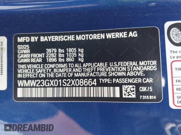 ✅ 2025 MINI Convertible Cooper S • VIN: WMW23GX01S2X08664 • Lot: 42506008. Listed on IAAI with 1,641 mi. Free auction sales archive from the USA and detailed vehicle history report at DreamBid. Image 9.