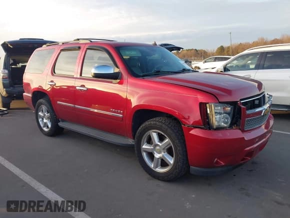 ✅ 2012 Chevrolet Tahoe LTZ • VIN: 1GNSKCE04CR318322 • Lot: 43802236. Listed on IAAI with 120,700 mi. Free auction sales archive from the USA and detailed vehicle history report at DreamBid. Image 1.