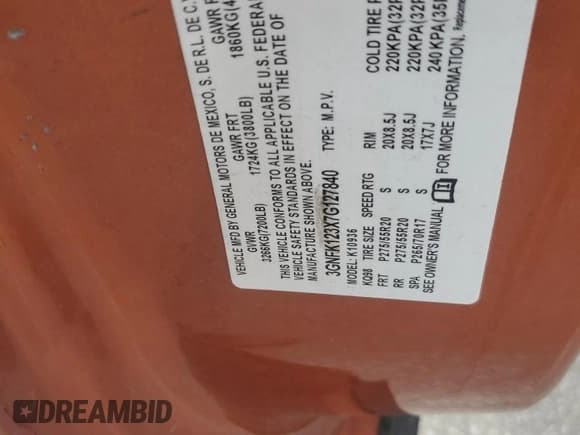 ✅ 2007 Chevrolet Avalanche 1LT • VIN: 3GNFK123X7G127840 • Lot: 60097835. Listed on Copart with 318,471 mi. Free auction sales archive from the USA and detailed vehicle history report at DreamBid. Image 12.