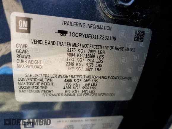 ✅ 2020 Chevrolet Silverado 1500 LT • VIN: 1GCRYDED1LZ232108 • Lot: 68241664. Wystawiony na Copart z przebiegiem 30 323 mil. Bezpłatny archiwum sprzedaży aukcyjnych z USA i szczegółowy raport historii pojazdu na DreamBid. Zdjęcie 14.