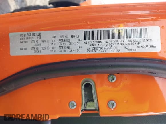 ✅ 2015 Ram 1500 Sport • VIN: 1C6RR7MT0FS702446 • Лот: 41711903. Опубликован ранее на IAAI с пробегом 145 464 миль. Бесплатный доступ к архиву аукционных продаж из США и подробный отчёт об истории автомобиля на DreamBid. Изображение 9.