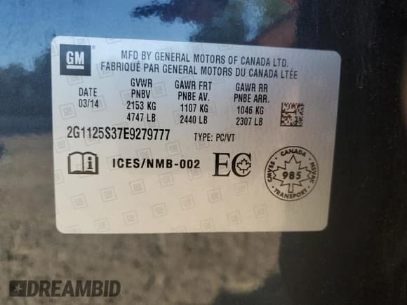 ✅ 2014 Chevrolet Impala LT • VIN: 2G1125S37E9279777 • Лот: 71608415. Опубликован ранее на Copart с пробегом 259 425 миль. Бесплатный доступ к архиву аукционных продаж из США и подробный отчёт об истории автомобиля на DreamBid. Изображение 12.