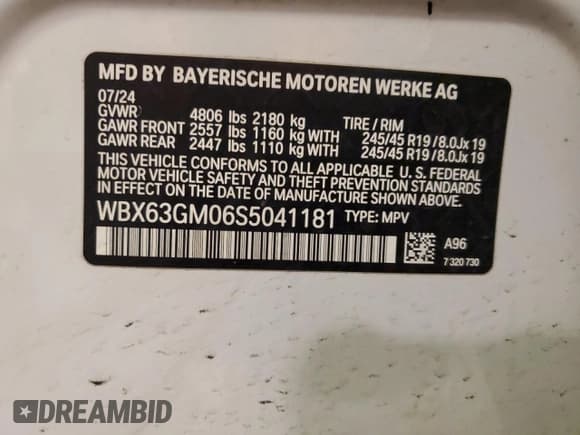 ✅ 2025 BMW X2 xDrive28i • VIN: WBX63GM06S5041181 • Lot: 44636925. Wystawiony na Copart z przebiegiem 12 712 mil. Bezpłatny archiwum sprzedaży aukcyjnych z USA i szczegółowy raport historii pojazdu na DreamBid. Zdjęcie 13.