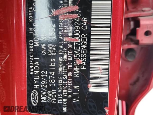 ✅ 2013 Hyundai Accent SE • VIN: KMHCU5AE7DU092467 • Лот: 74228374. Опубликован ранее на Copart с пробегом 146 553 миль. Бесплатный доступ к архиву аукционных продаж из США и подробный отчёт об истории автомобиля на DreamBid. Изображение 12.