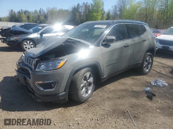 ✅ 2019 Jeep Compass Limited • VIN: 3C4NJDCB5KT693452 • Lot: 54512635. Listed on Copart with 95,973 mi. Free auction sales archive from the USA and detailed vehicle history report at DreamBid. Image 1.