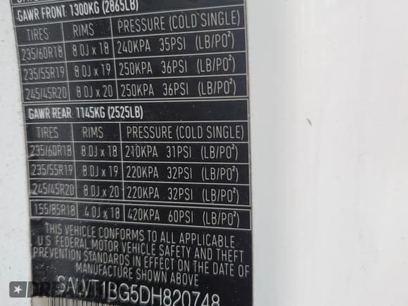 ✅ 2013 Land Rover Range Rover Evoque Dynamic Premium • VIN: SALVT1BG5DH820748 • Lot: 69954154. Listed on Copart with 107,657 mi. Free auction sales archive from the USA and detailed vehicle history report at DreamBid. Image 13.