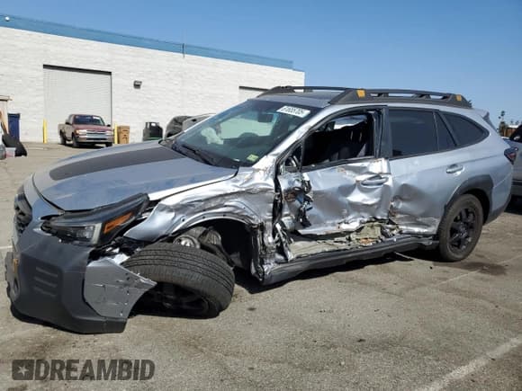 ✅ 2023 Subaru Outback Wilderness • VIN: 4S4BTGUD6P3181597 • Lot: 61655705. Listed on Copart with 24,251 mi. Free auction sales archive from the USA and detailed vehicle history report at DreamBid. Image 1.