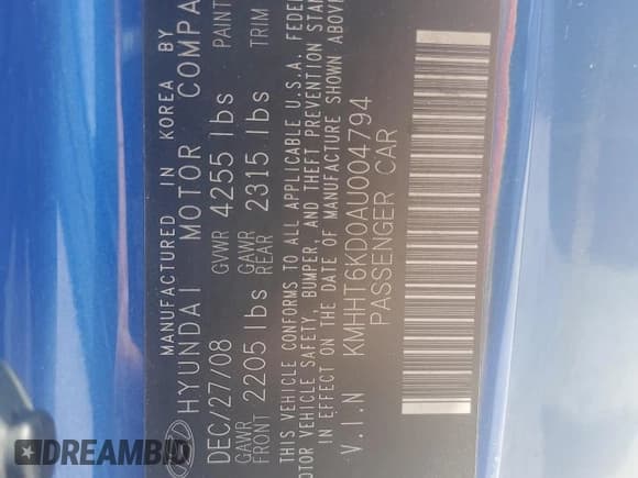 ✅ 2010 Hyundai Genesis Coupe • VIN: KMHHT6KD0AU004794 • Lot: 56877905. Wystawiony na Copart z przebiegiem 90 414 mil. Bezpłatny archiwum sprzedaży aukcyjnych z USA i szczegółowy raport historii pojazdu na DreamBid. Zdjęcie 13.