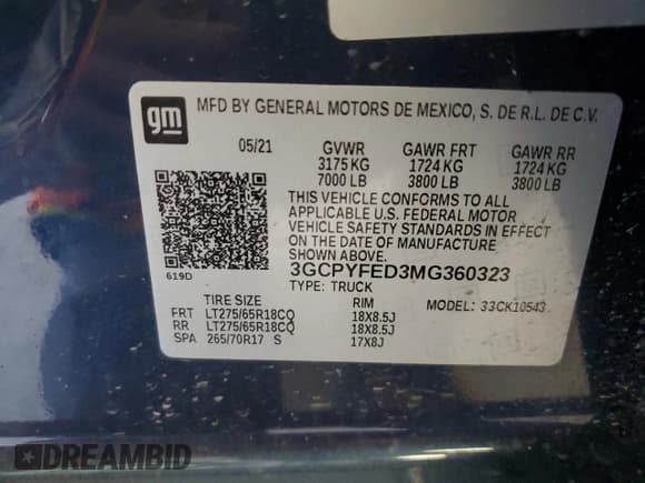 ✅ 2021 Chevrolet Silverado 1500 LT Trail Boss • VIN: 3GCPYFED3MG360323 • Lot: 81523885. Wystawiony na Copart z przebiegiem 115 670 mil. Bezpłatny archiwum sprzedaży aukcyjnych z USA i szczegółowy raport historii pojazdu na DreamBid. Zdjęcie 13.