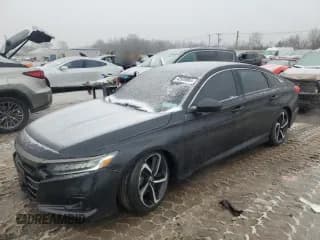 ✅ 2021 Honda Accord Sport • VIN: 1HGCV1F33MA003448 • Лот: 43939865. Опубликован ранее на Copart с пробегом 91 485 миль. Бесплатный доступ к архиву аукционных продаж из США и подробный отчёт об истории автомобиля на DreamBid. Изображение 1.
