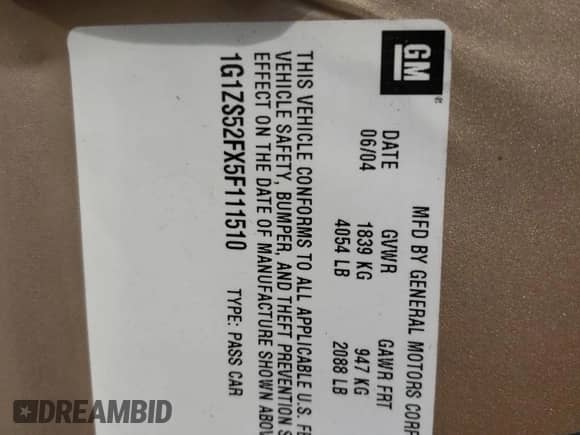 2005 Chevrolet Malibu z VIN 1G1ZS52FX5F111510, wystawiony jako Copart lot #74520274 z przebiegiem Nie podano mil oraz Czysty tytuł • Clean title. Historia ofert i sprzedaży dostępna na DreamBid. Obrazek 15.