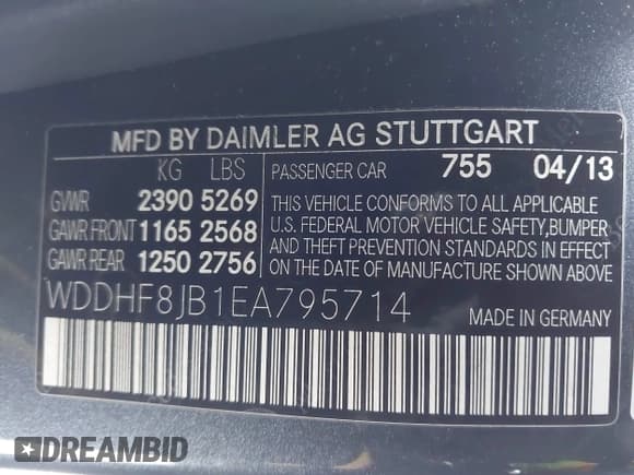 ✅ 2014 Mercedes-Benz E 350 Luxury • VIN: WDDHF8JB1EA795714 • Лот: 43806811. Опубликован ранее на IAAI с пробегом Не указан. Бесплатный доступ к архиву аукционных продаж из США и подробный отчёт об истории автомобиля на DreamBid. Изображение 9.