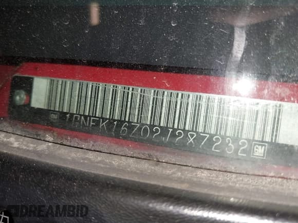 ✅ 2002 Chevrolet Suburban LT • VIN: 1GNFK16Z02J287232 • Lot: 42393349. Listed on IAAI with 221,800 mi. Free auction sales archive from the USA and detailed vehicle history report at DreamBid. Image 9.