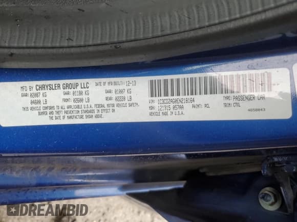 ✅ 2014 Dodge Avenger SE • VIN: 1C3CDZAG0EN218164 • Лот: 82218574. Опубликован ранее на Copart с пробегом 115 668 миль. Бесплатный доступ к архиву аукционных продаж из США и подробный отчёт об истории автомобиля на DreamBid. Изображение 12.