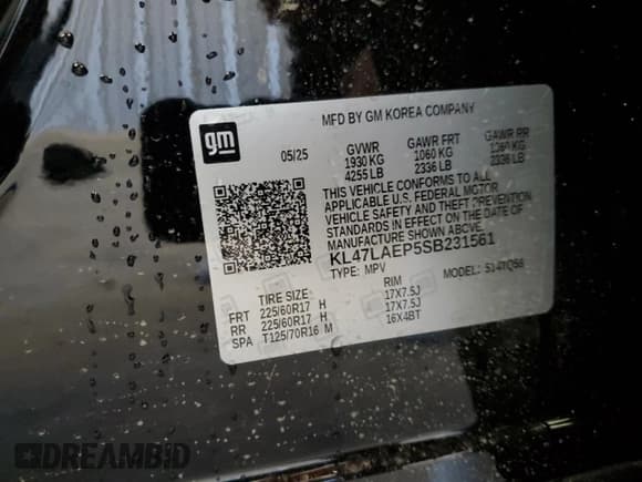 ✅ 2025 Buick Envista Preferred • VIN: KL47LAEP5SB231561 • Лот: 87379465. Опубликован ранее на Copart с пробегом 7 382 миль. Бесплатный доступ к архиву аукционных продаж из США и подробный отчёт об истории автомобиля на DreamBid. Изображение 12.