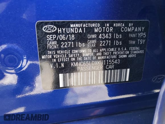 ✅ 2019 Hyundai Ioniq • VIN: KMHC65LDXKU115543 • Lot: 74533974. Wystawiony na Copart z przebiegiem 100 870 mil. Bezpłatny archiwum sprzedaży aukcyjnych z USA i szczegółowy raport historii pojazdu na DreamBid. Zdjęcie 13.