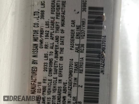 ✅ 2016 Nissan 370Z • VIN: JN1AZ4EH7GM937014 • Lot: 83560164. Wystawiony na Copart z przebiegiem 52 745 mil. Bezpłatny archiwum sprzedaży aukcyjnych z USA i szczegółowy raport historii pojazdu na DreamBid. Zdjęcie 13.