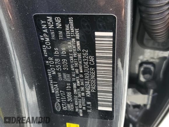 ✅ 2018 Genesis G90 Premium • VIN: KMHG34JA9JU043262 • Лот: 48592955. Опубликован ранее на Copart с пробегом 75 614 миль. Бесплатный доступ к архиву аукционных продаж из США и подробный отчёт об истории автомобиля на DreamBid. Изображение 12.