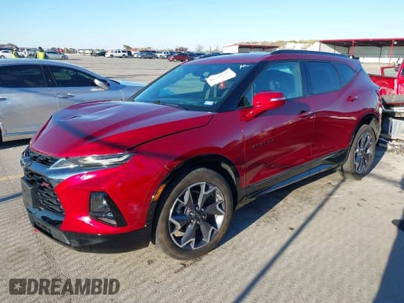 ✅ 2022 Chevrolet Blazer RS • VIN: 3GNKBERS9NS143962 • Lot: 41347308. Listed on IAAI with 18,711 mi. Free auction sales archive from the USA and detailed vehicle history report at DreamBid. Image 2.