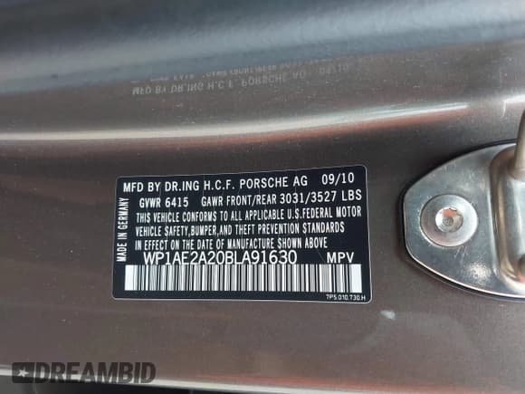 ✅ 2011 Porsche Cayenne S Hybrid • VIN: WP1AE2A20BLA91630 • Lot: 43053004. Wystawiony na IAAI z przebiegiem 118 536 mil. Bezpłatny archiwum sprzedaży aukcyjnych z USA i szczegółowy raport historii pojazdu na DreamBid. Zdjęcie 9.