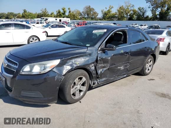 2013 Chevrolet Malibu LS with VIN 1G11B5SA0DF344098, listed as a Copart auction lot 81085595 with 75,500 mi miles and Salvage title. Bid and sale history available at DreamBid. Image 1.