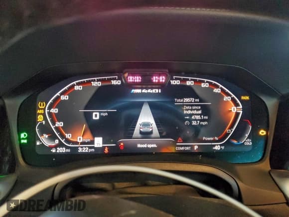 ✅ 2022 BMW 4 Series M440i xDrive • VIN: WBA13AW08NFN12275 • Lot: 95774855. Listed on Copart with 29,572 mi. Free auction sales archive from the USA and detailed vehicle history report at DreamBid. Image 9.