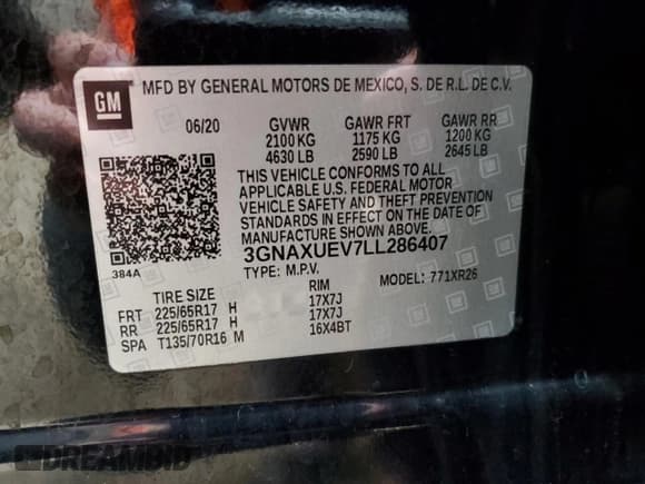 ✅ 2020 Chevrolet Equinox LT • VIN: 3GNAXUEV7LL286407 • Lot: 91083875. Wystawiony na Copart z przebiegiem 58 652 mil. Bezpłatny archiwum sprzedaży aukcyjnych z USA i szczegółowy raport historii pojazdu na DreamBid. Zdjęcie 13.