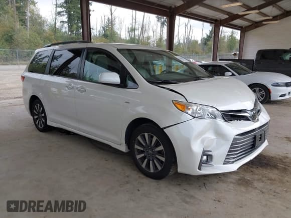 ✅ 2018 Toyota Sienna XLE • VIN: 5TDDZ3DC1JS205287 • Lot: 43182298. Listed on IAAI with 74,493 mi. Free auction sales archive from the USA and detailed vehicle history report at DreamBid. Image 1.