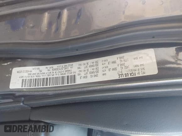 ✅ 2017 Dodge Durango GT • VIN: 1C4RDJDG7HC828050 • Лот: 43364449. Опубликован ранее на IAAI с пробегом 109 450 миль. Бесплатный доступ к архиву аукционных продаж из США и подробный отчёт об истории автомобиля на DreamBid. Изображение 9.