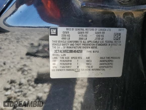 ✅ 2011 GMC Terrain SLT-2 • VIN: 2CTALWEC0B6464258 • Лот: 86803875. Опубликован ранее на Copart с пробегом 197 325 миль. Бесплатный доступ к архиву аукционных продаж из США и подробный отчёт об истории автомобиля на DreamBid. Изображение 14.