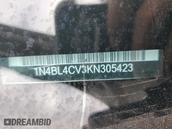 ✅ 2019 Nissan Altima SR • VIN: 1N4BL4CV3KN305423 • Lot: 91396305. Wystawiony na Copart z przebiegiem 67 588 mil. Bezpłatny archiwum sprzedaży aukcyjnych z USA i szczegółowy raport historii pojazdu na DreamBid. Zdjęcie 13.