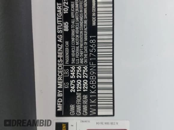 ✅ 2022 Mercedes-Benz E 53 AMG • VIN: W1K1K6BB9NF175681 • Lot: 45653754. Wystawiony na Copart z przebiegiem 14 689 mil. Bezpłatny archiwum sprzedaży aukcyjnych z USA i szczegółowy raport historii pojazdu na DreamBid. Zdjęcie 12.