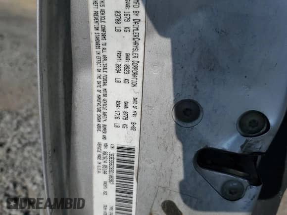 2003 Dodge Neon SXT z VIN 1B3ES56C83D106967, wystawiony jako Copart lot #62285514 z przebiegiem Nie podano mil oraz Szkoda całkowita • Salvage title. Historia ofert i sprzedaży dostępna na DreamBid. Obrazek 13.