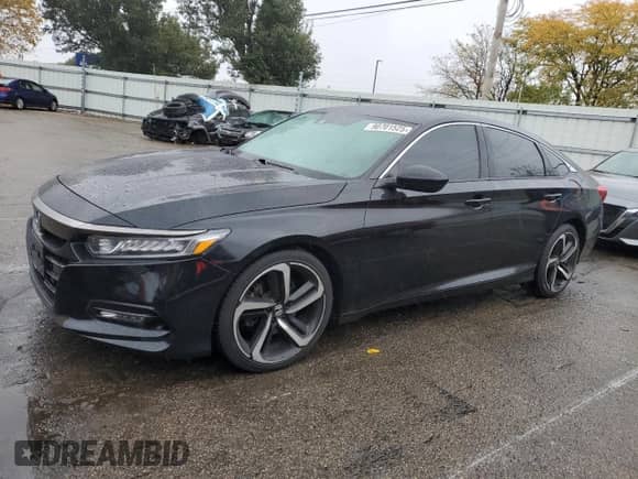 2018 Honda Accord Sport с VIN 1HGCV1F39JA232521, выставлен на аукционе Copart как лот 90701525 с пробегом 75 185 миль миль и Списание • Salvage title. История ставок и продаж доступна на DreamBid. Изображение 1.