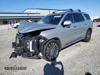 2023 Hyundai Palisade Calligraphy z VIN KM8R7DGE5PU635421, wystawiony jako Copart lot #87376455 z przebiegiem 76 221 mil mil oraz Szkoda całkowita • Salvage title. Historia ofert i sprzedaży dostępna na DreamBid. Obrazek 1.