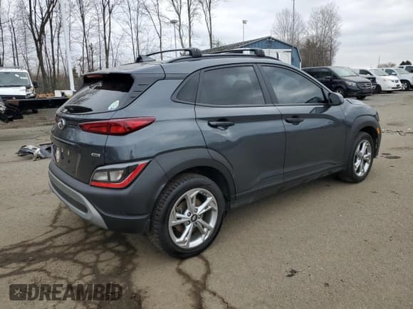 ✅ 2022 Hyundai Kona SEL • VIN: KM8K3CAB7NU831749 • Lot: 43954754. Listed on Copart with 52,267 mi. Free auction sales archive from the USA and detailed vehicle history report at DreamBid. Image 3.
