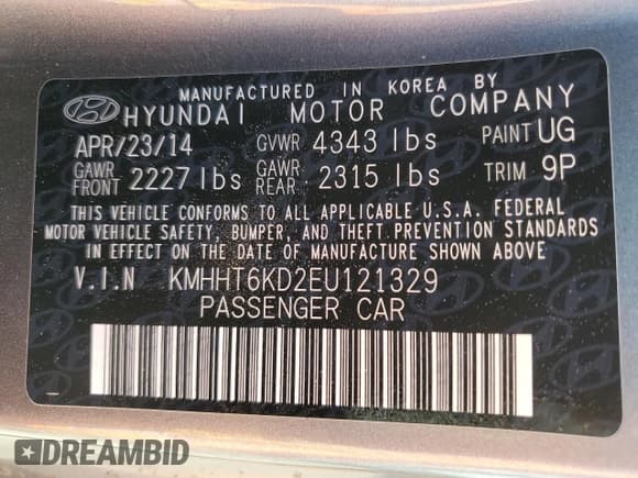 ✅ 2014 Hyundai Genesis Coupe 2.0T • VIN: KMHHT6KD2EU121329 • Lot: 55333915. Wystawiony na Copart z przebiegiem 78 438 mil. Bezpłatny archiwum sprzedaży aukcyjnych z USA i szczegółowy raport historii pojazdu na DreamBid. Zdjęcie 12.