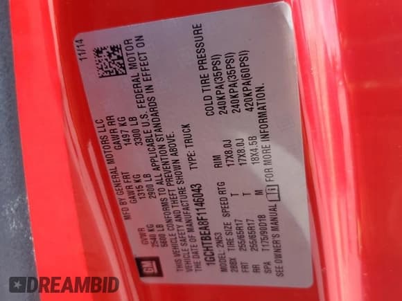 ✅ 2015 Chevrolet Colorado 4WD LT • VIN: 1GCHTBEA8F1146043 • Лот: 56365685. Опубликован ранее на Copart с пробегом 160 950 миль. Бесплатный доступ к архиву аукционных продаж из США и подробный отчёт об истории автомобиля на DreamBid. Изображение 12.