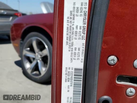 2014 Dodge Challenger SXT с VIN 2C3CDYAG9EH278706, выставлен на аукционе Copart как лот 66501394 с пробегом 87 168 миль миль и Списание • Salvage title. История ставок и продаж доступна на DreamBid. Изображение 13.