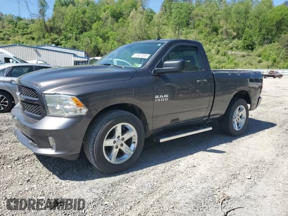 2017 Ram 1500 Tradesman with VIN 3C6JR7AGXHG735887, listed as a Copart auction lot 51837095 with 100,923 mi miles and Salvage title. Bid and sale history available at DreamBid. Image 1.