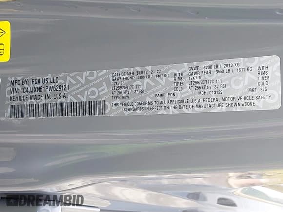 ✅ 2023 Jeep Wrangler • VIN: 1C4JJXN61PW629121 • Lot: 42299778. Wystawiony na IAAI z przebiegiem 47 373 mil. Bezpłatny archiwum sprzedaży aukcyjnych z USA i szczegółowy raport historii pojazdu na DreamBid. Zdjęcie 9.