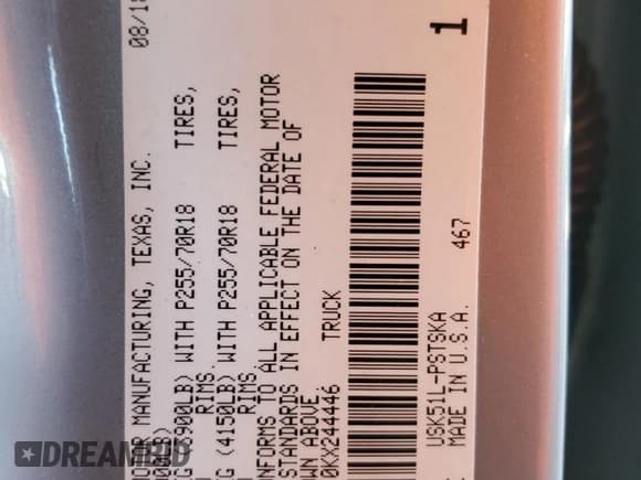 ✅ 2019 Toyota Tundra SR5 • VIN: 5TFEY5F10KX244446 • Lot: 69986315. Listed on Copart with 58,094 mi. Free auction sales archive from the USA and detailed vehicle history report at DreamBid. Image 13.