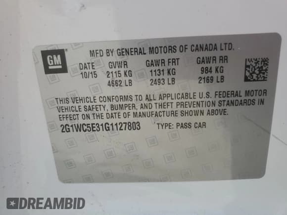 ✅ 2016 Chevrolet Impala LTZ • VIN: 2G1WC5E31G1127803 • Лот: 45524374. Опубликован ранее на Copart с пробегом 118 016 миль. Бесплатный доступ к архиву аукционных продаж из США и подробный отчёт об истории автомобиля на DreamBid. Изображение 14.