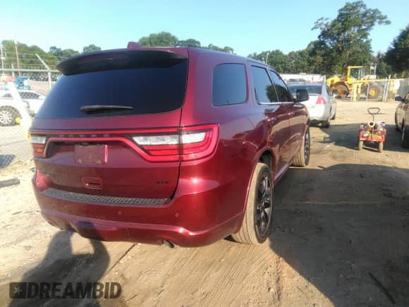 2021 Dodge Durango GT with VIN 1C4RDHDG2MC762218, listed as a IAAI auction lot 42550632 with 85,194 mi miles and . Bid and sale history available at DreamBid. Image 4.
