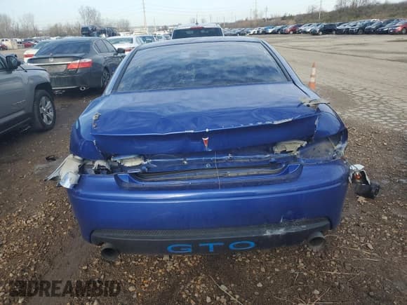 ✅ 2006 Pontiac GTO • VIN: 6G2VX12U86L495408 • Lot: 83582564. Listed on Copart with Not provided. Free auction sales archive from the USA and detailed vehicle history report at DreamBid. Image 6.