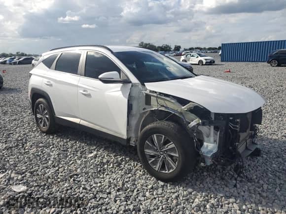 2023 Hyundai Tucson Blue z VIN KM8JBCA15PU087545, wystawiony jako Copart lot #84540595 z przebiegiem 75 023 mil mil oraz Szkoda całkowita • Salvage title. Historia ofert i sprzedaży dostępna na DreamBid. Obrazek 4.