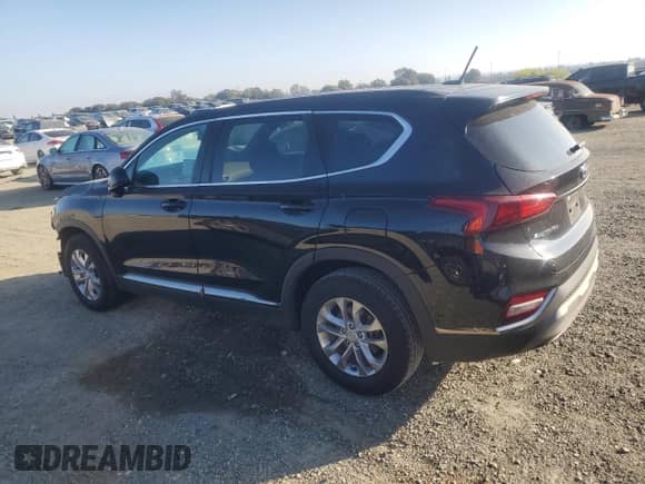 2019 Hyundai Santa Fe SE with VIN 5NMS2CAD2KH008660, listed as a Copart auction lot 89726155 with 76,060 mi miles and Salvage title. Bid and sale history available at DreamBid. Image 2.